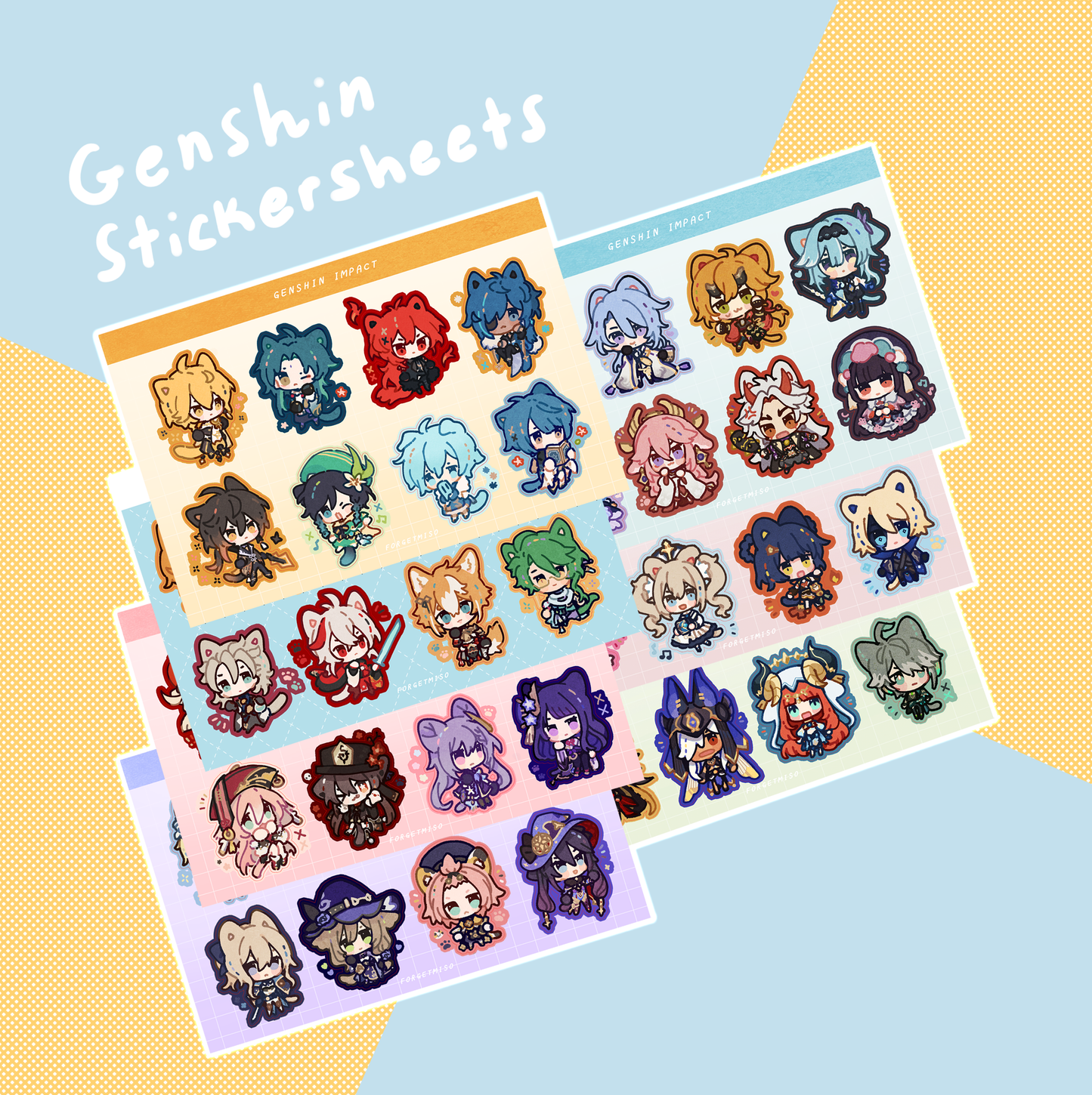 Genshin Cats | Stickersheets